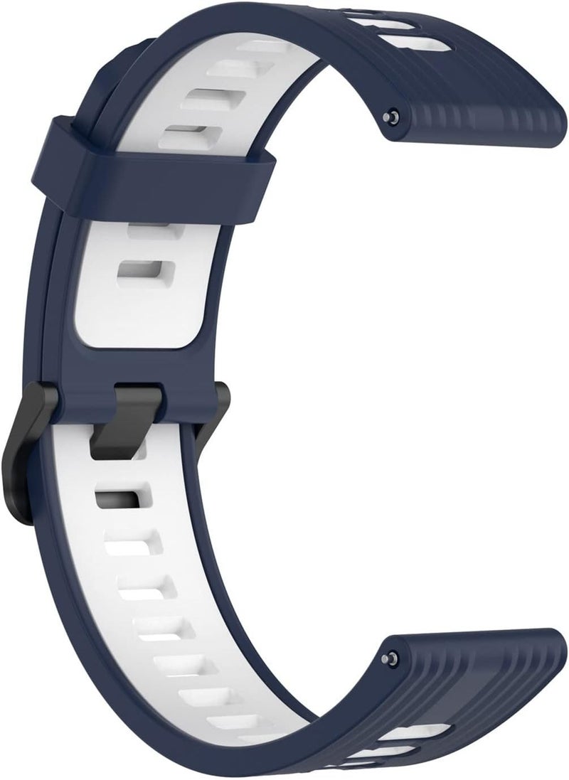 woobles Band for Samsung Galaxy Watch4/Active2,Silicone Watch Replacement Band Strap Soft Sports Wristband Strap Compatible with Galaxy Watch4/Active2,5.5-8.7in,20mm (Navy) - Image 1